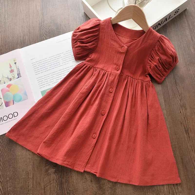 Bear Leader Girls’ Floral Cotton Dress – Sleeveless Summer A-Line Dres