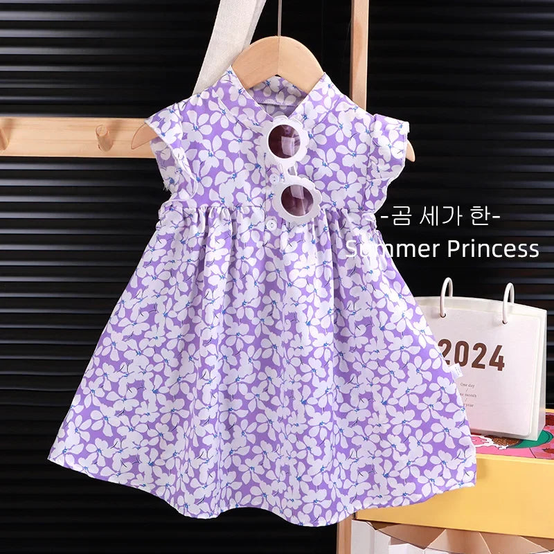 Cute Girls’ Printed Summer Dress