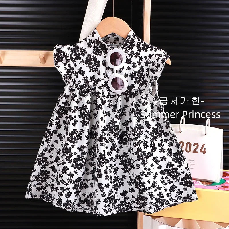 Cute Girls’ Printed Summer Dress