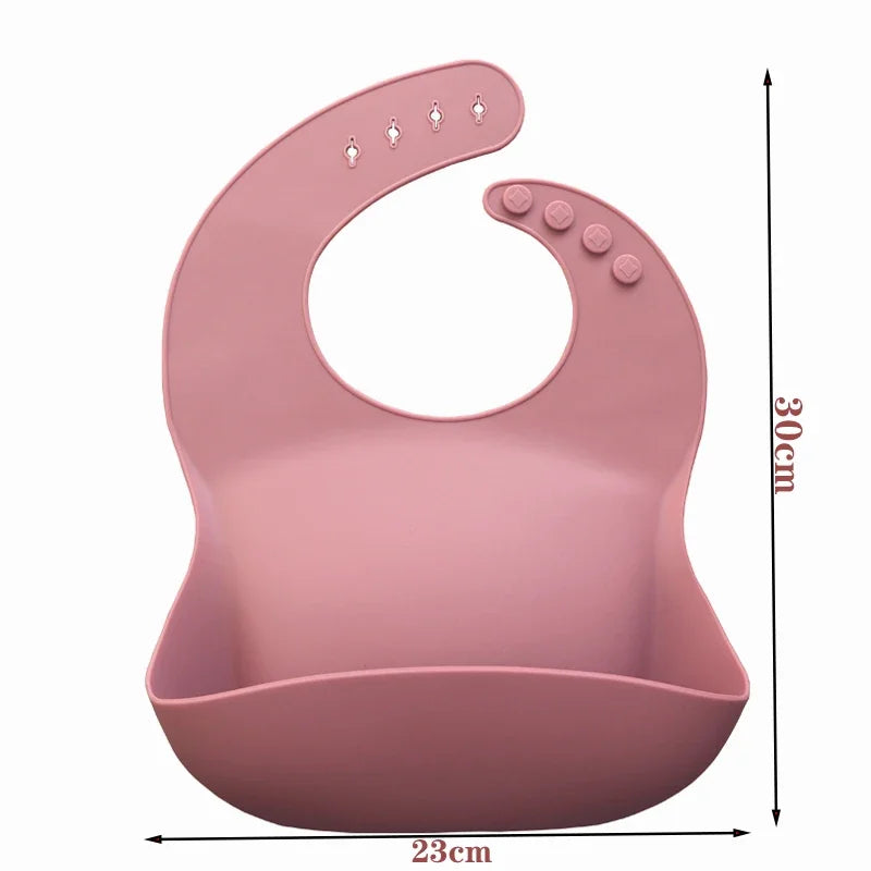 Silicone Baby Bib – Floral Waterproof Feeding Apron