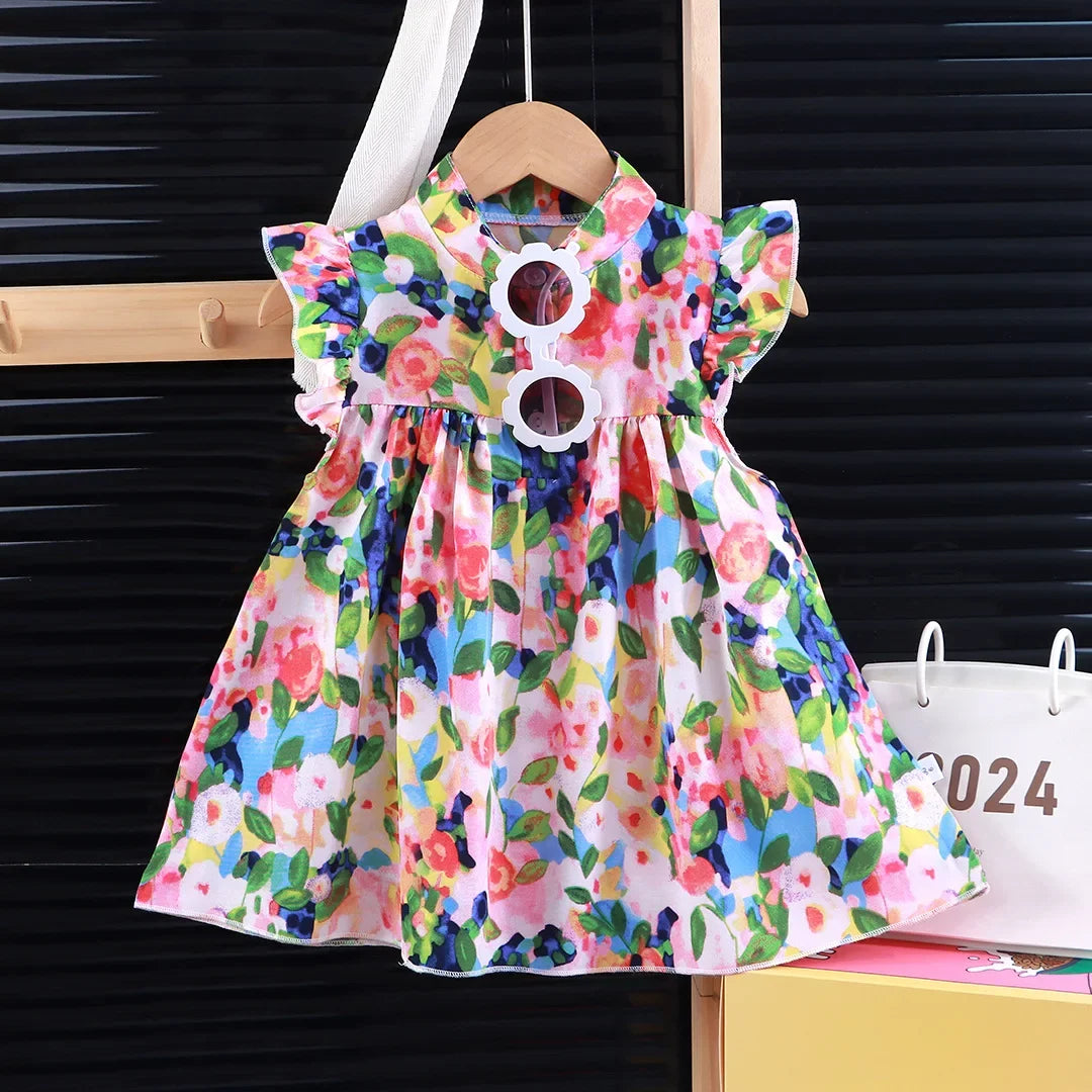 Cute Girls’ Printed Summer Dress