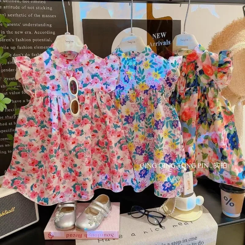 Cute Girls’ Printed Summer Dress