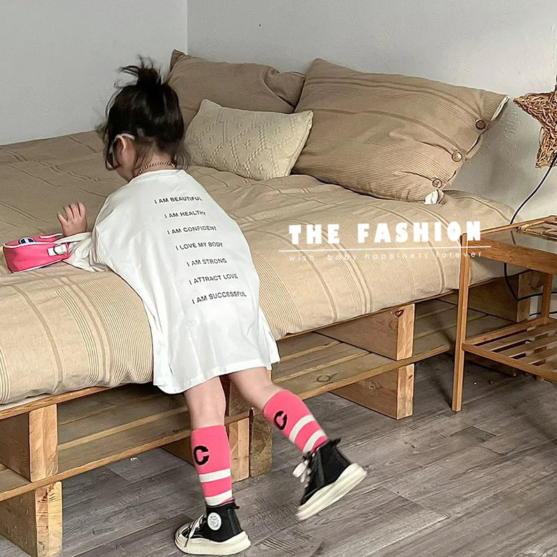 SLHJC Kids’ Striped Cotton Sport Socks – Unisex Everyday Socks
