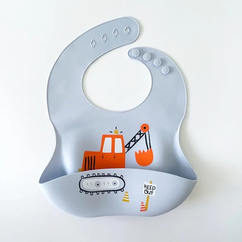 Silicone Baby Bib – Floral Waterproof Feeding Apron