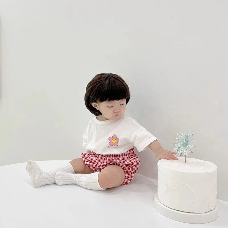 Cute Floral Summer Outfit Set for Kids