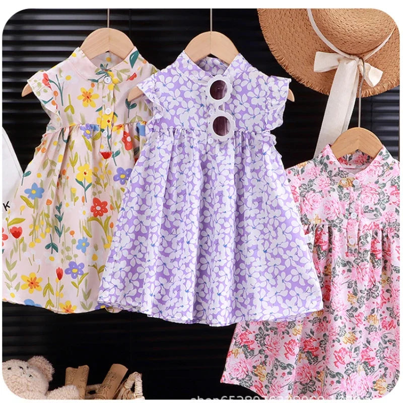 Cute Girls’ Printed Summer Dress
