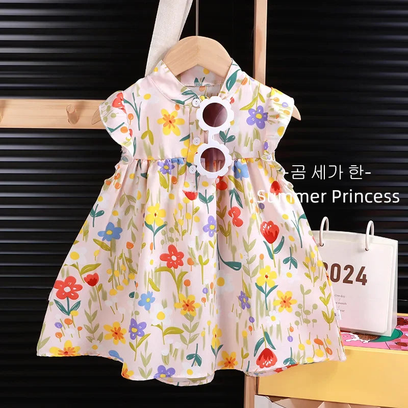 Cute Girls’ Printed Summer Dress