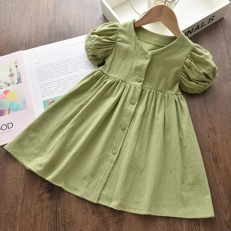 Bear Leader Girls’ Floral Cotton Dress – Sleeveless Summer A-Line Dres