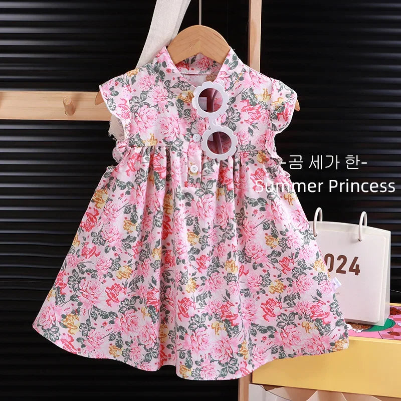 Cute Girls’ Printed Summer Dress