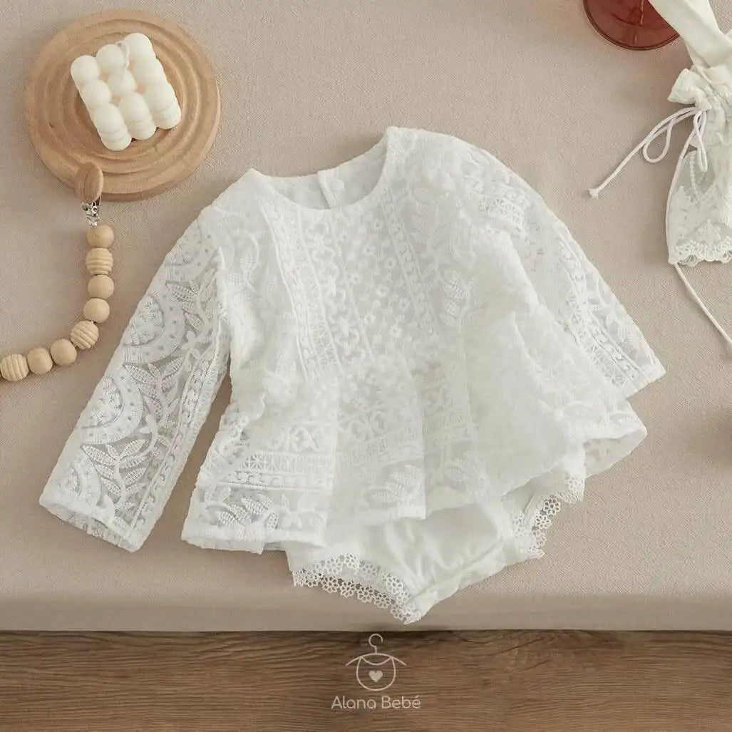 Baby Girl’s Bow Dress &amp; Matching Shoes – Elegant Cotton Outfit