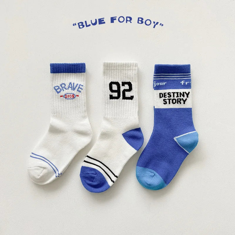 SLHJC Kids’ Striped Cotton Sport Socks – Unisex Everyday Socks