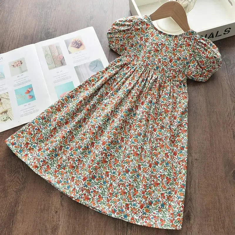 Bear Leader Girls’ Floral Cotton Dress – Sleeveless Summer A-Line Dres