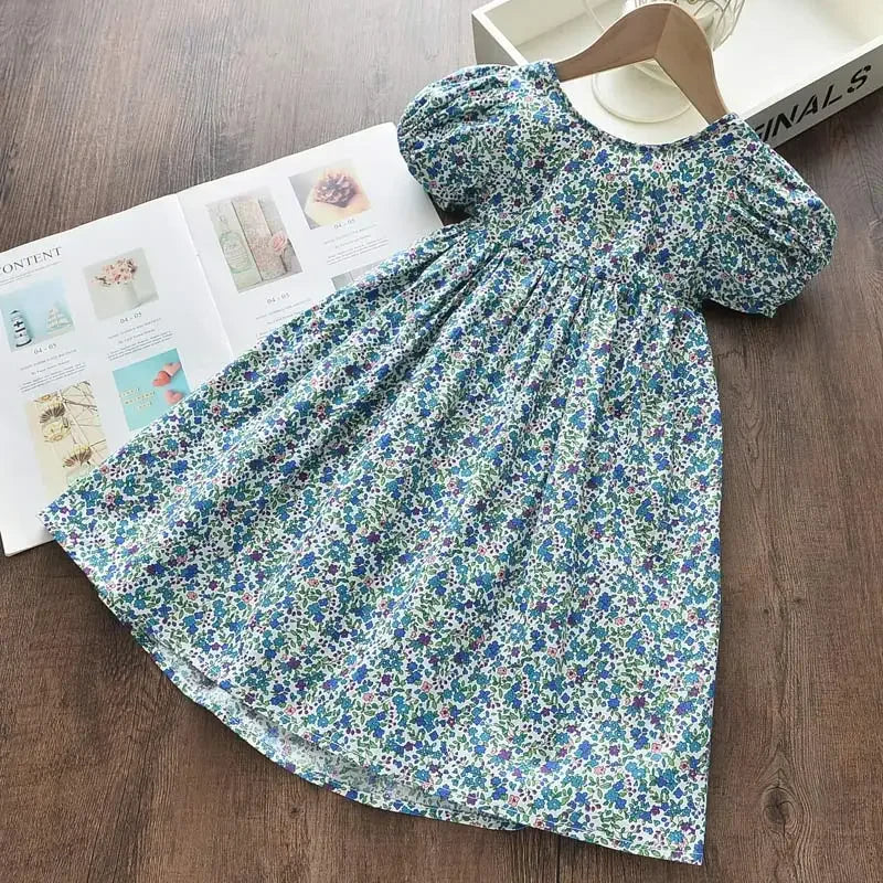 Bear Leader Girls’ Floral Cotton Dress – Sleeveless Summer A-Line Dres