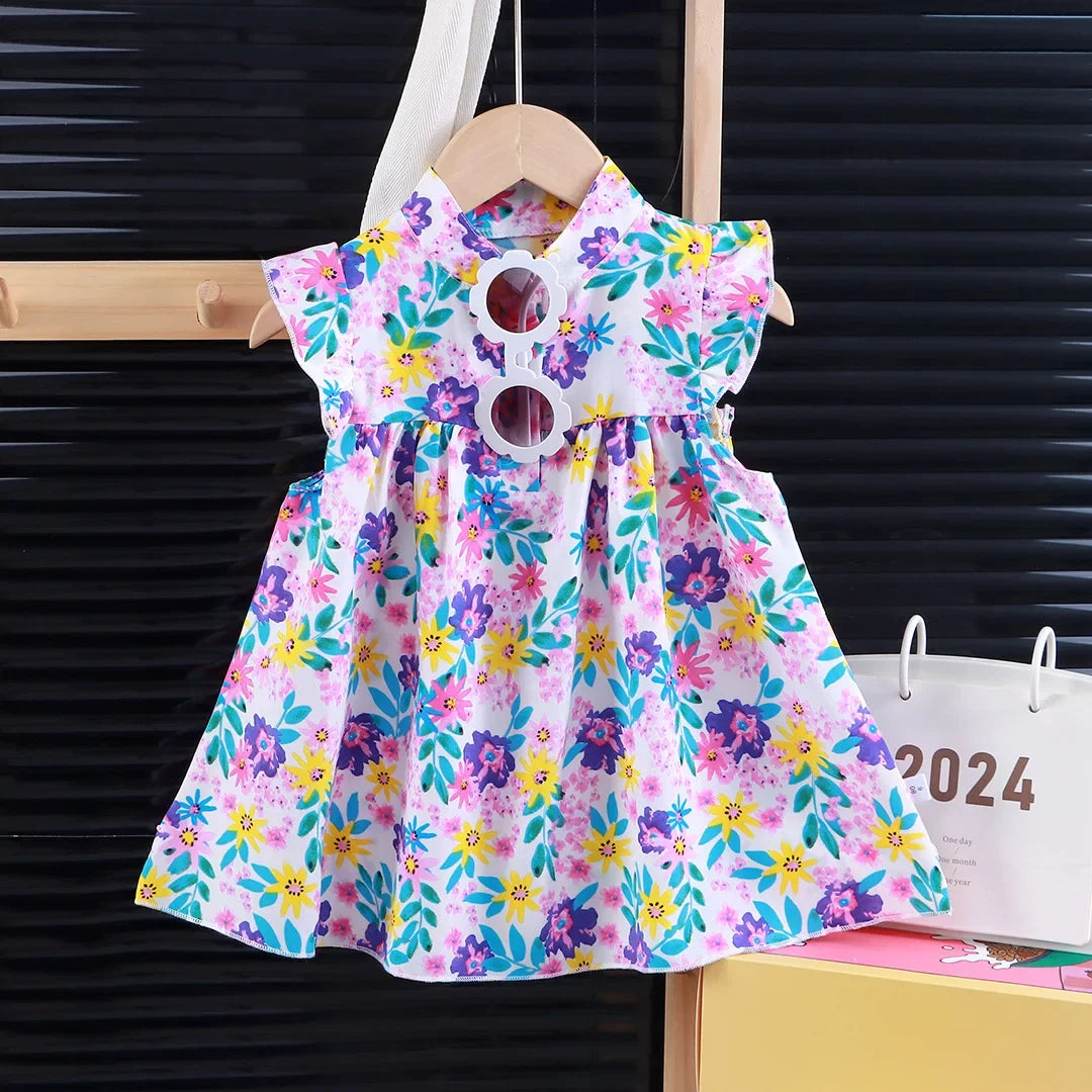 Cute Girls’ Printed Summer Dress